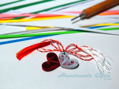 Mărţişor quilling – inimioare