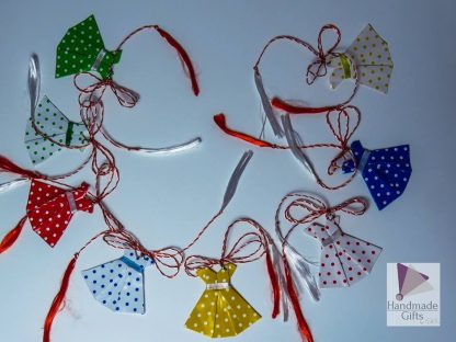 Mărțișor origami ”Rochie” - imagine 3